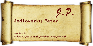 Jedlovszky Péter névjegykártya